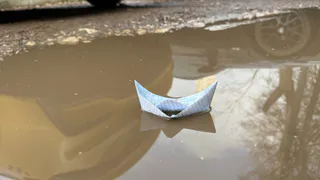Улица Окская в Рязани снова ушла под воду после ливня