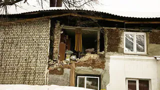 В Рязани отменили режим ЧС после обрушения фасада дома на улице Кудрявцева
