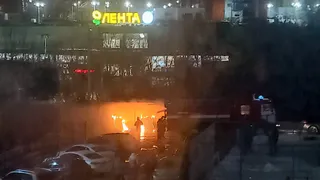 В ночь на 1 января 2023 года в Рязани произошел пожар возле гипермаркета «Лента»