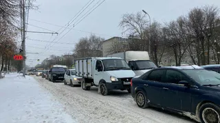 Снова заторы: из-за снегопада Рязань встала в 10-балльных пробках
