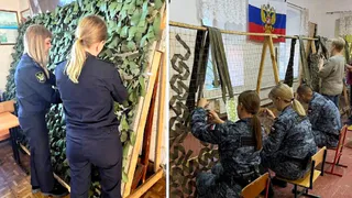 Рязанские приставы сплели маскировочные сети для бойцов СВО