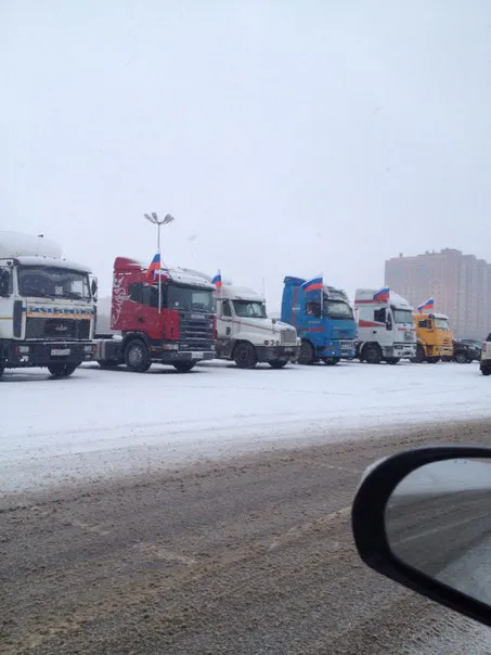 Рязанские дальнобойщики вновь бастуют против "Платона"