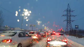 Утром 24 ноября в Рязани образовались 10-балльные пробки