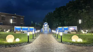 Центр рязанского  Скопина засиял в ночи