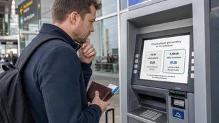 Банкомат за границей предлагает сразу списать сумму в рублях: что скрывается за удобной кнопкой «с конвертацией»