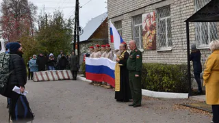 В Рыбном проводили еще семь мобилизованных рязанцев