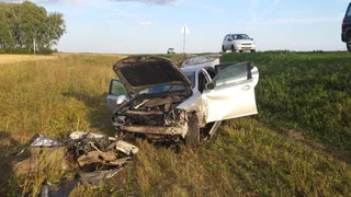 Под Скопином девушка на «Лексусе» вылетела в кювет