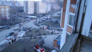 Пожар на Костычева, 2 в Рязани - горит квартира в жилом доме
