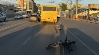 В Рязани автобус задавил дедушку на велосипеде