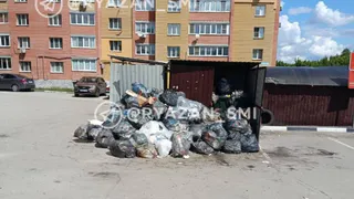 «Мусор не вывозят неделями»: рязанцы пожаловались на свалку у жилого дома