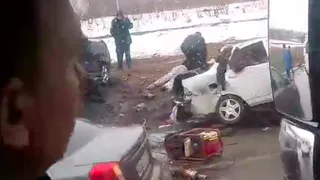 Трагическое ДТП в Скопинском районе - на трассе М-6 погибли три человека. Видео с места аварии