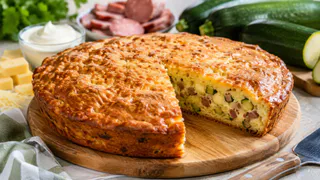 Кабачки режу кубиками и смешиваю с сыром и колбасой: сытный пирог без раскатывания теста готов за полчаса