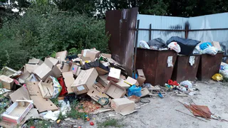 В центе Тумы образовалась огромная свалка: мусор не вывозят уже 3 месяца
