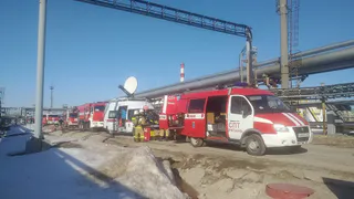 При пожаре на Рязанском нефтезаводе ожоги получили 2 человека