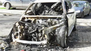 Ночью в Рязанской области сгорел автомобиль