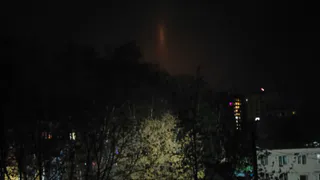 В Приокском появился световой столб ночью 21 апреля