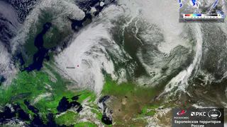 Роскосмос показал снимки накрывшего Рязань и Москву циклона