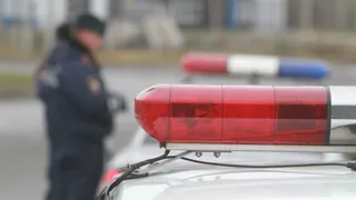 Рязанец врезался в полицейский УАЗ