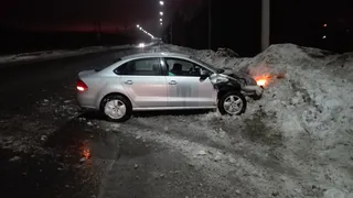 На Ряжском шоссе в Рязани водитель Фольксваген  врезался Датсун Он-До
