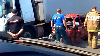 Опубликовано видео с места смертельного ДТП в Ряжском районе, где погибло 4 человека