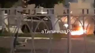 В Рязани на улице Соборной вспыхнул автомобиль