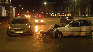 В Рязанской области автомобиль "КИА" столкнулся с иномаркой