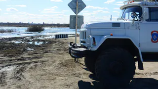 В Скопинском районе подтопило низководный мост