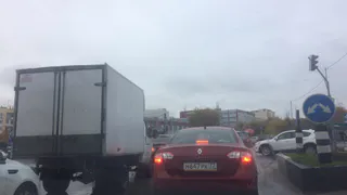 Утренняя пробка на Северной окружной. Фотографии причины затора