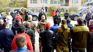 17 октября в Рязанской области проводили новую партию мобилизованных