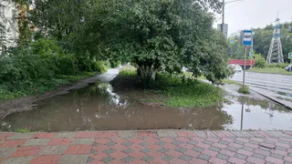 "Можно вплавь, можно в грязь": рязанцы жалуются на огромную лужу после дождей, а чиновники отложили ремонт на год