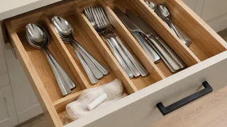 Зачем хозяйки кладут обычный кусочек мела в ящик со столовыми приборами: незаметная хитрость помогает избежать неприятной проблемы