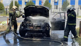 19 августа в Рязани горел автомобиль