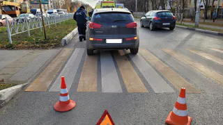 В Рязани сбили пешехода, переходившего дорогу на красный свет