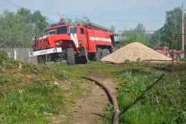 Пожар в Рязани - дотла сгорел жилой дом
