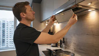 Вытяжка работает как обычно, а пар и запахи уходят всё медленнее: какую металлическую деталь над плитой давно пора проверить