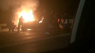 Под Рязанью в результате ДТП погибло два молодых парня:видео с места аварии
