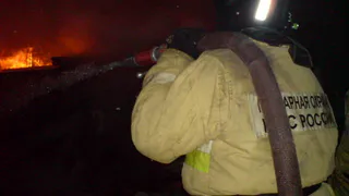 В Рязанской области вспыхнул деревянный дом