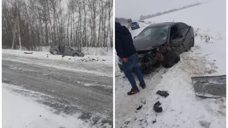 В Рязанской области произошло лобовое ДТП с двумя легковушками