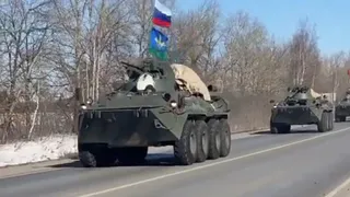 В Рязани 10 марта проехала колонна военной техники десантников