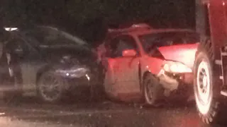 В сети появилось видео с места массового ДТП на Московском шоссе в Рязани
