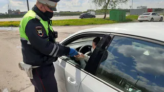 Символ победы: сотрудники ГИБДД и волонтеры раздавали водителям георгиевские ленточки