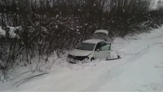 В Чучковском районе "Шкода" улетела в кювет