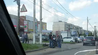 ДТП в Рыбном - столкнулись столкнулись газель, BMW и мотоцикл