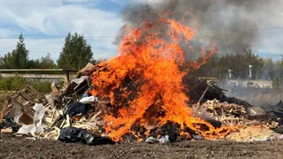Полиция Рязани бросила в огонь 43 килограмма наркотиков и психотропных веществ 