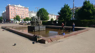 В Рязани на Театральной площади отключили фонтан