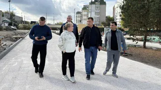 На новом участке Лыбедского бульвара в Рязани делают пешеходные дорожки