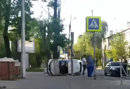 Авария с такси: в центре Рязани столкнулись две машины